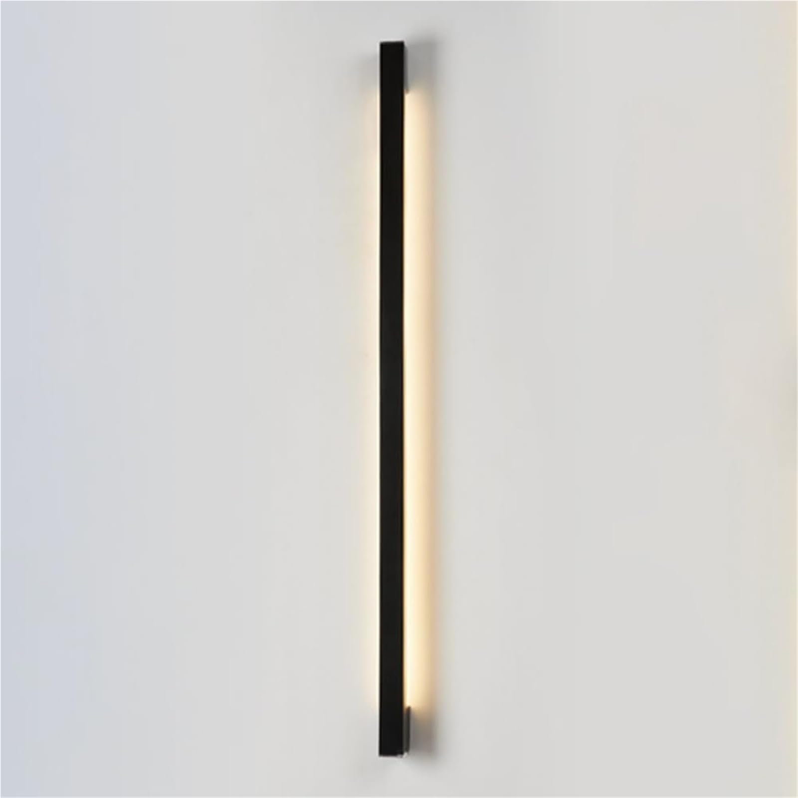 HCZKIUJY Wall Lamps & Sconces Modern LED Linear Wall Light with Metal Long Sconce and Acrylic Lampshade, 3000K Bedside Decorative Fixture, Adjustable Background Atmosphere Lighting Lamps(Black-100CM)