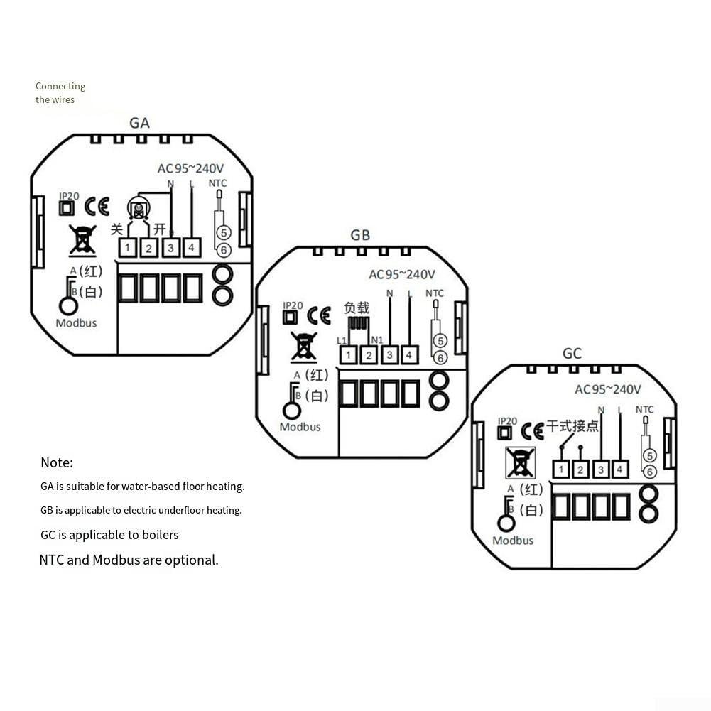 Smart WiFi Thermostat 86mm Fußbodenheizung für tuya App Smart(electricity)