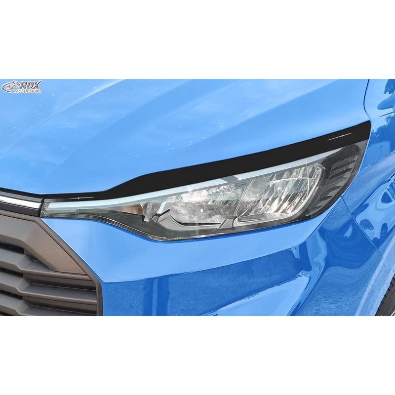Spoilers de phares RDX pour Ford Transit Custom V710 2023+ en ABS noir brillant