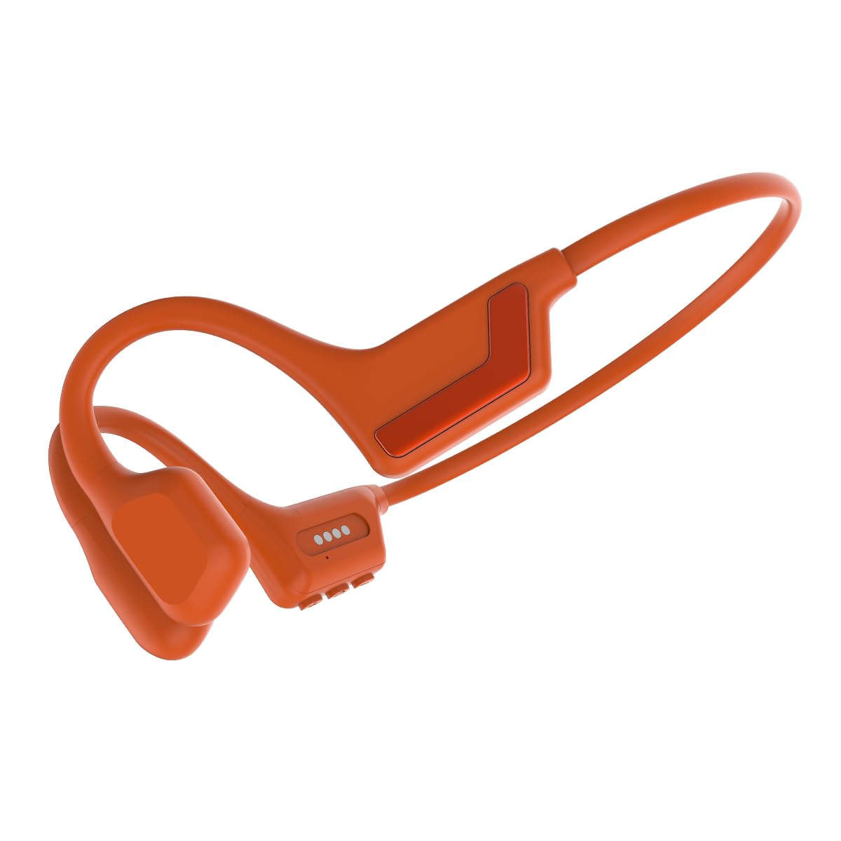 swimming bone conduction headphones, bluetooth 5.3, wireless open ear headphones with mic, 4gb mp3, up to 15 hrs playtime, ip68 waterproof headphones for running and fitness workout(orange)