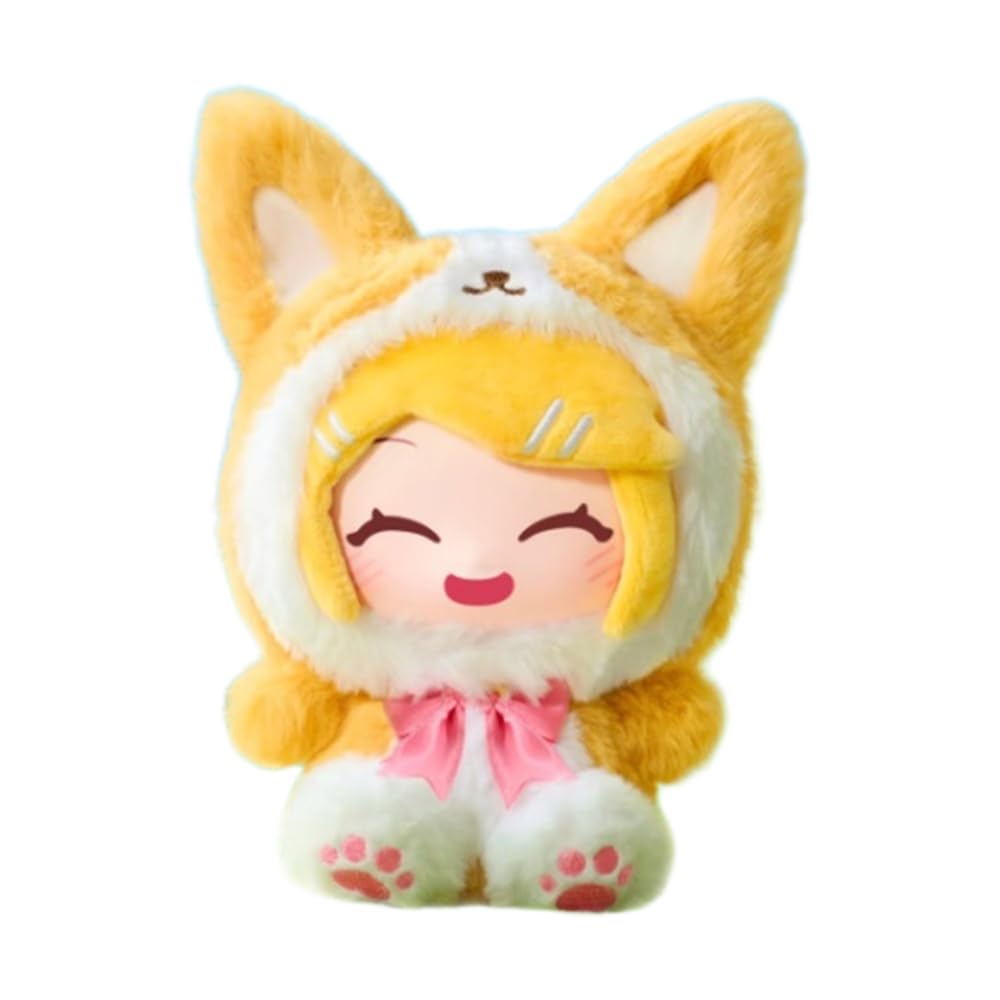 Xinchangda Kagamine Rin Plush FIgure Anime Kagamine Rin Plush Pillow PP Cotton Pendant Keychain Soft Character Cute Anime Backpack Charm Cartoon Mini Plushies Pillow Sofa Car Decor