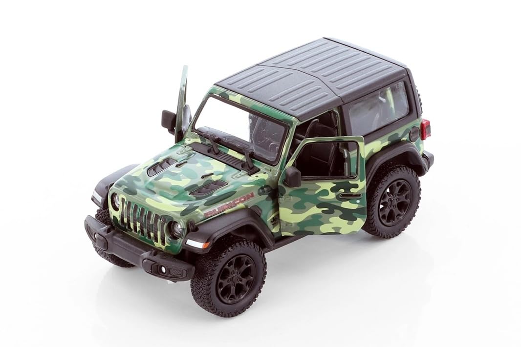 KiNSMART - Jeep Wrangler Rubicon Off Road 4x4 5 inch 1:34 Scale Die Cast Model Replica Toy Car (Silver Opentoy) — view 5