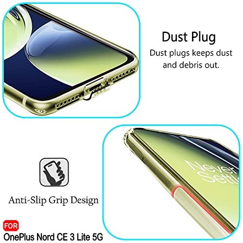 Image of TheGiftKart Back Cover Soft Case for OnePlus Nord CE 3 Lite 5G (Best Camera Protection | Inbuilt Dust Plugs & Anti-Slip Grip | Ultra Clear Slim Back Cover for OnePlus Nord CE 3 Lite | Transparent)