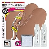 Anti Thigh Chafing Prevention Kit, Includes 1 Pair of Inner Thigh Chafing Pad Tan, 2 Removal Oil & Prep Wipe by The Chub Rub Patch
