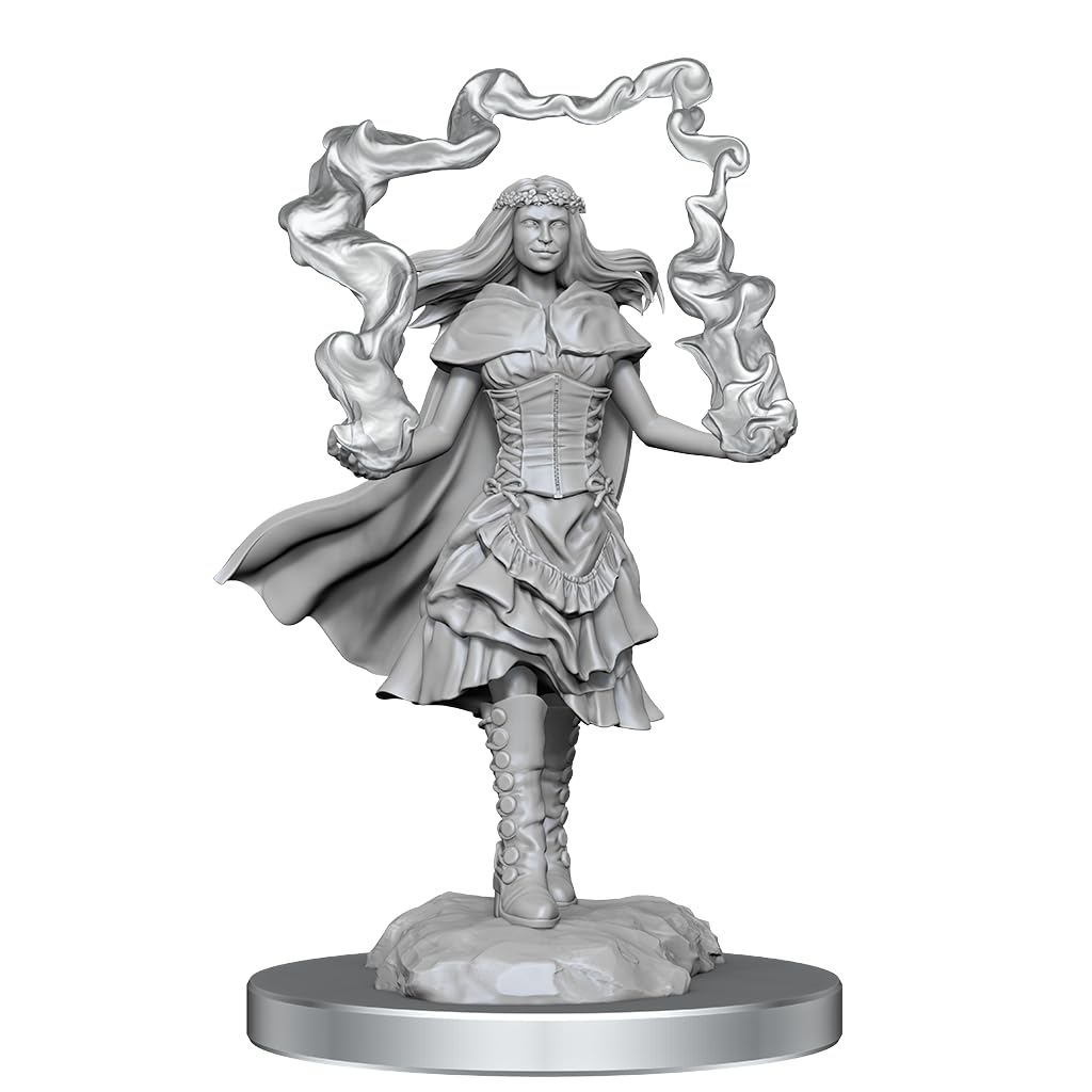 D&D Nolzur's Marvelous Miniatures: Dark Spellcaster & Flameskulls | WizKids Unpainted Dungeons and Dragons Miniatures