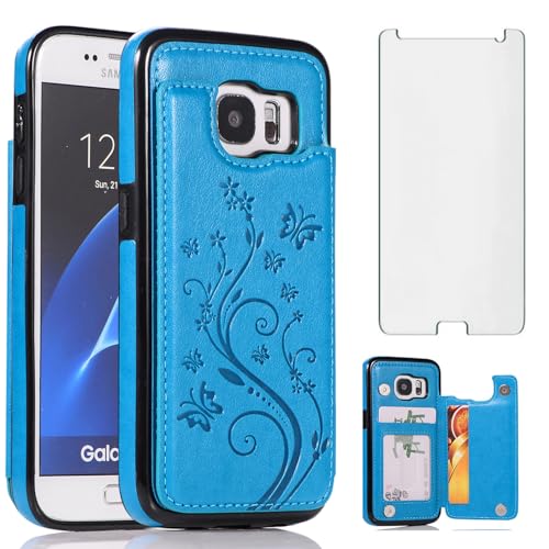 Asuwish Samsung Galaxy S7 Leather Wallet Case
