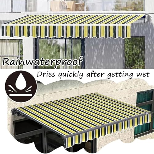 Tela de repuesto para toldo rota cubierta protectora parasol terraza 4x3m 6
