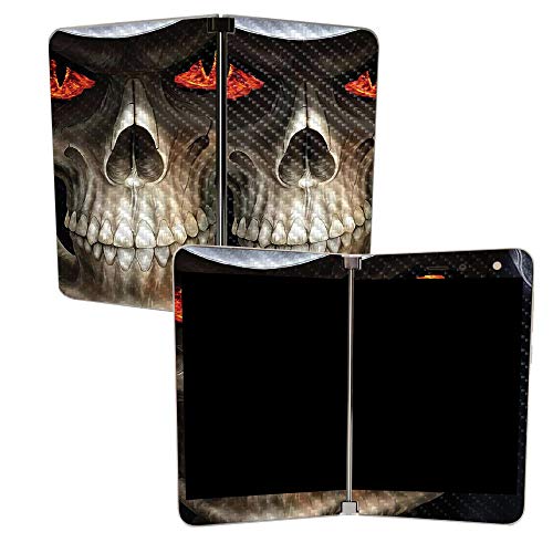 Image of MIGHTY SKINS MightySkins Carbon Fiber Skin for Microsoft Surface Duo - Evil Reaper | Protective, Durable Textured Carbon Fiber Finish | Easy to Apply, Remove, and Change Styles | Made in The USA