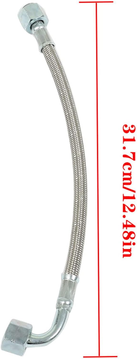 munirater Turbo Oil Feed Line Tube w/Connectors Replacement for R-am 5.9L 6.7L 2003-2019 Replacement for Cummins 24V 2003-2019