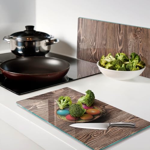 Planche à découper en verre résistant à la chaleur décoration moderne 3D