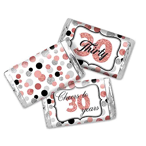 Amanda Creation ������ ���[�Y�S�[���h ���� 30�΂̒a�����p�[�e�B�[ �~�j �`���R���[�g �L�����f�B�o�[ �X�e�b�J�[ ���b�p�[ 45 x 6.6 cm ���b�v�A���E���h���x�� �p�[�e�B�[�̋L�O�i�ɍœK