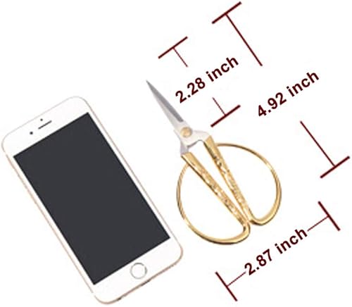 Miniatura 6 de Wasan Tijeras de bonsái con diseño de dragón y fénix chapadas en oro, tijeras chinas tradicionales para el hogar, para costura, manualidades, corte