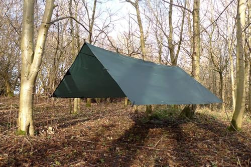 DD Hammocks DD Tarp 3,5 x 3,5 - Verde Oliva - Lona Ligera Totalmente Impermeable para Hamaca al Aire Libre, Camping y bushcraft