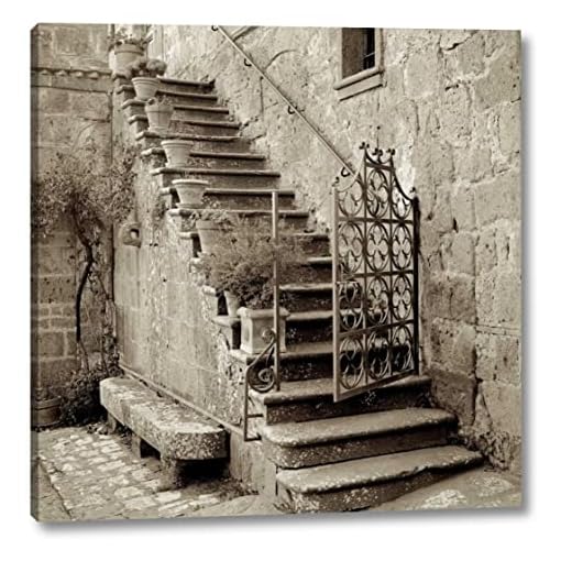 Umbria Scala - 1 by Alan Blaustein - 16" x 16" Canvas Art Print Gallery Wrapped - Ready to Hang