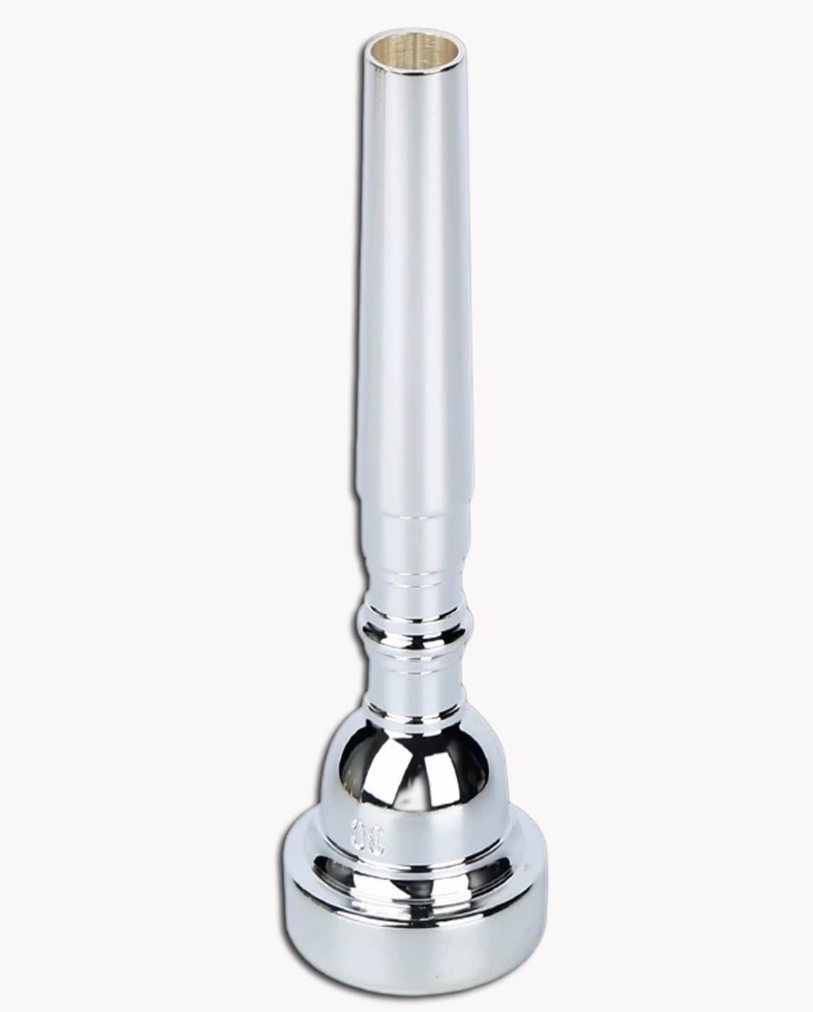 three-tone trumpet musical instrument mouthpiece, copper mouthpiece, silvery 3C5C7C universal students labor-saving beginner playing mouthpiece accessories. (5C) image 3