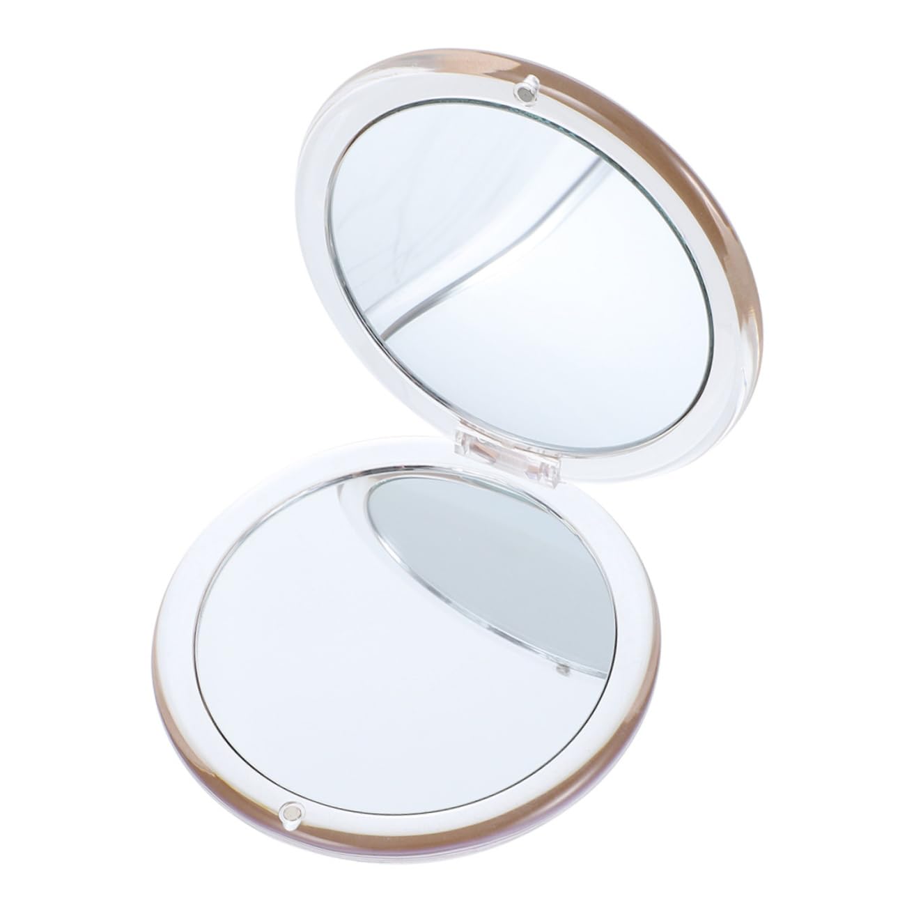 BESTYASH 3 Stück Faltbarer Kosmetikspiegel Doppelseitiger Mini Vergrößerungsspiegel Kompakter Handspiegel für Reisen Make Up Unterwegs Vergrößerung