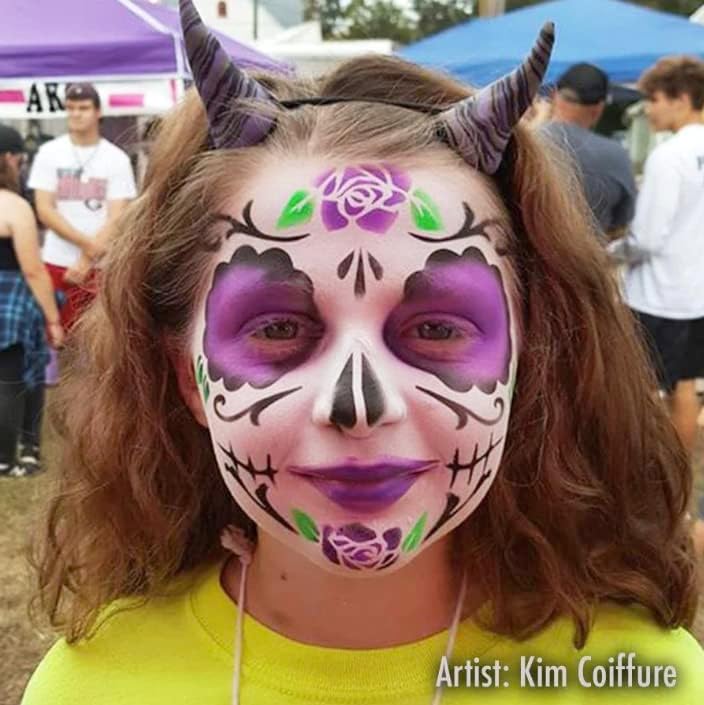 Face Painting Stencil - StencilEyes Sugar Tea Rose
