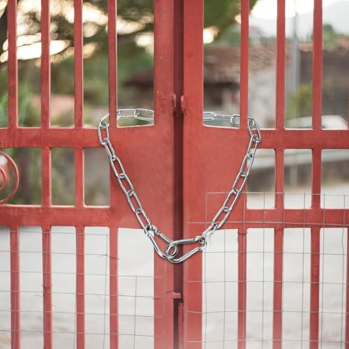image for lasuroa Gate Chain Lock, 20 Inch Stainless Steel Gate Link Chain Lock 