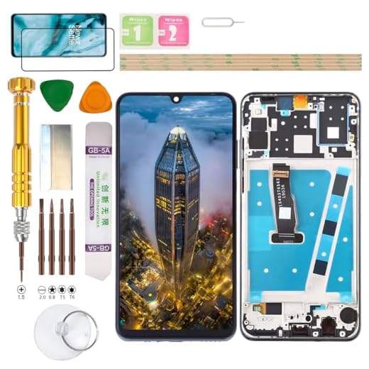 Gadget Troops LCD-Display-Baugruppe für Huawei P30 Lite (48MP-Version) MAR-LX1A, MAR-LX1B Bildschirm-Ersatz-Kit (Schwarz)