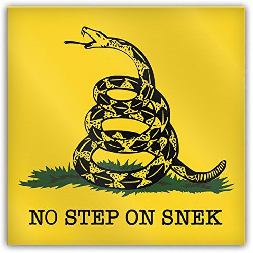 NO STEP ON SNEK Metal Fridge/Locker Magnet