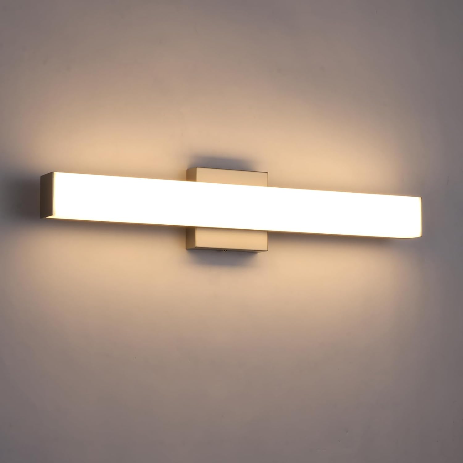 Brushed Nickel LED Vanity Light for Bathroom, 23.6-Inch Modern Fixture Over Mirror, 3 Color Temp Adjustable, 18W Energy-Saving Anti-Fog Lighting for Dressing Table, Dressing Room