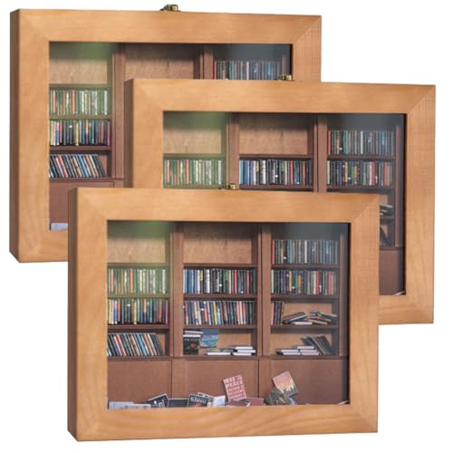 DOVAKO Anxiety Bookshelf, Anxietys Bookshelf Shake Away Your Anxiety, Miniature Bookshelf, Handmade Small Bookshelf Craft, Unique And Creative Gifts For Book Lovers (3PCS)