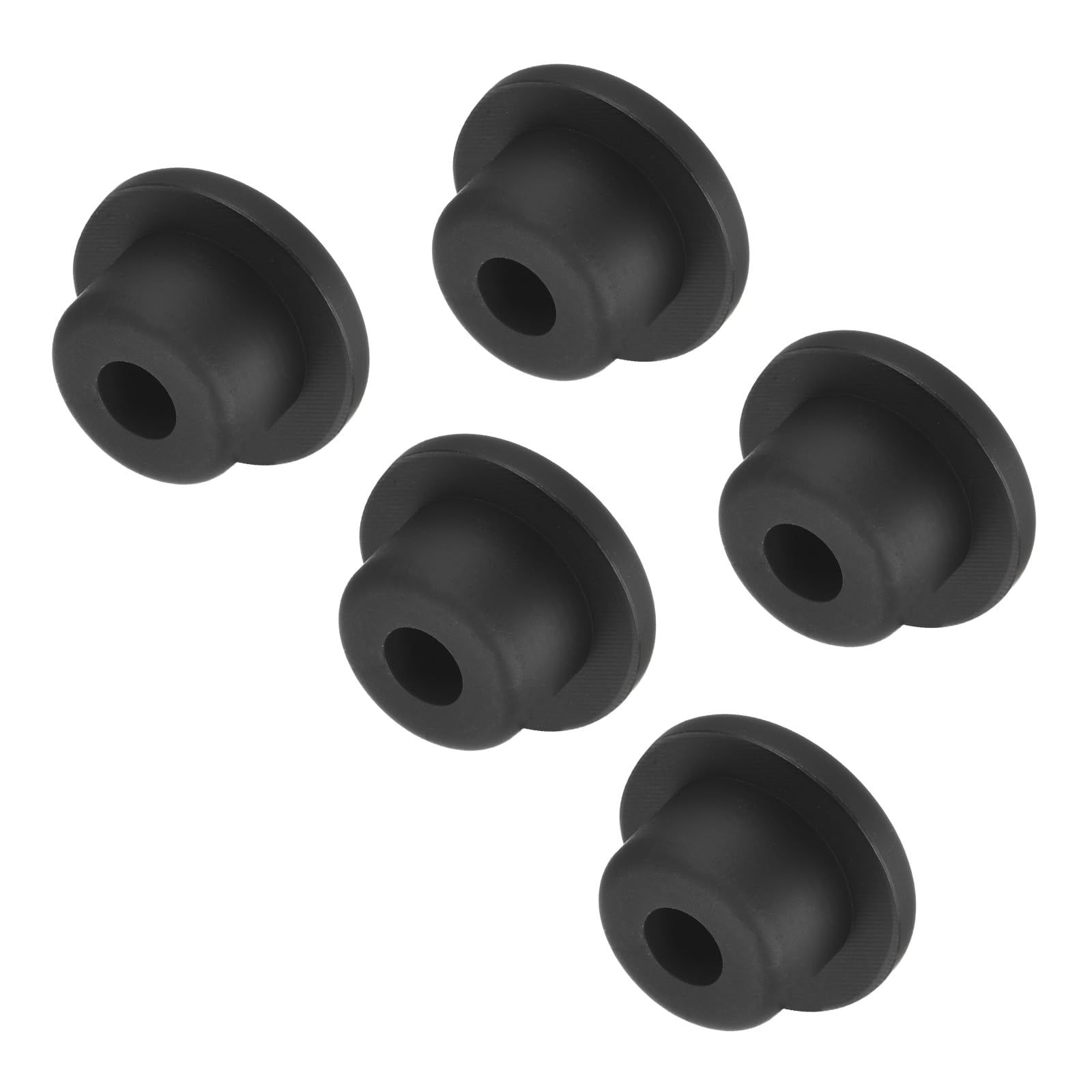 uxcell High Temp Silicone Plug Mount Dia 17mm/0.67 inch t Shaped Rubber Stopper Hole Plugs for Powder Coating Plating Waterproof Plugs Sealing Plugs Black Pack of 5(OD 24.5mm)