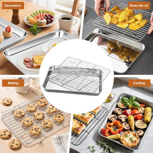 Rejilla de refrigeración y molde rectangular antiadherente para patio y mesa 5