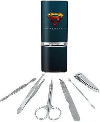 Supergirl TV Series Logo Stainless Steel Manicure Pedicure Grooming Beauty Care Travel Kit
