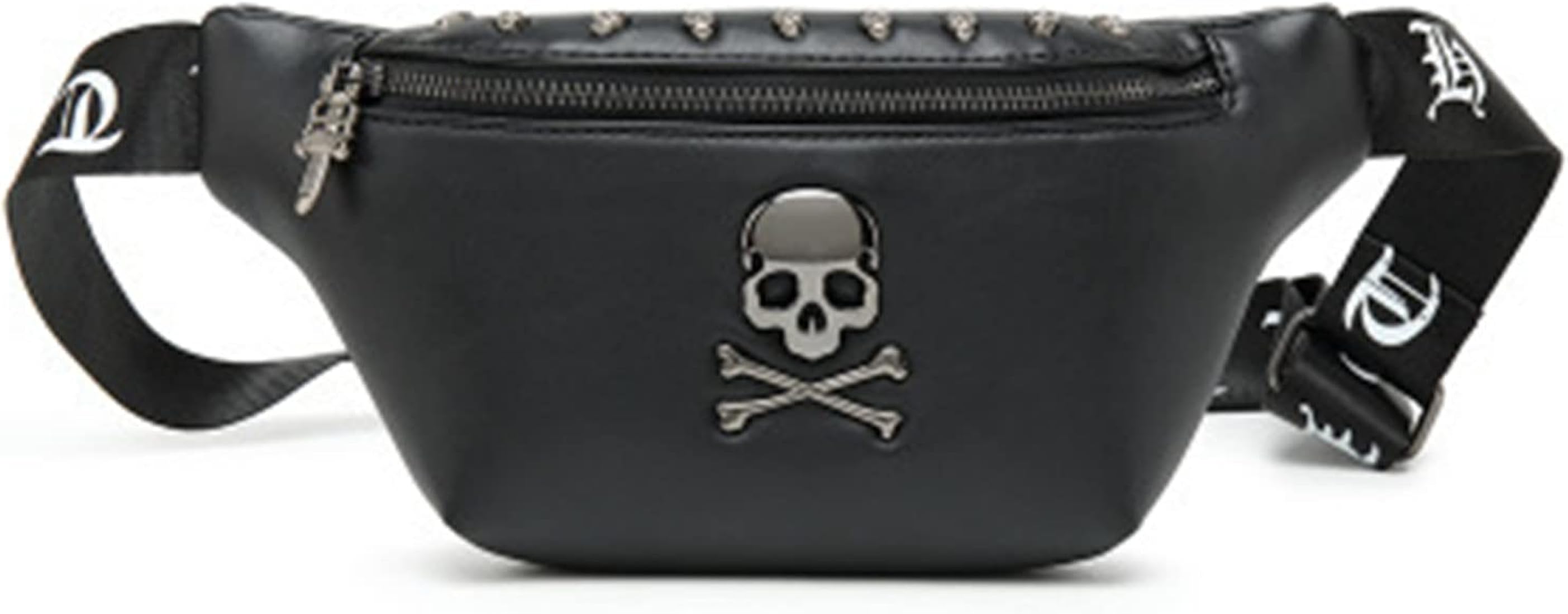 Amazon | パンクウエストポーチ メンズ リベット ベルト チェスト