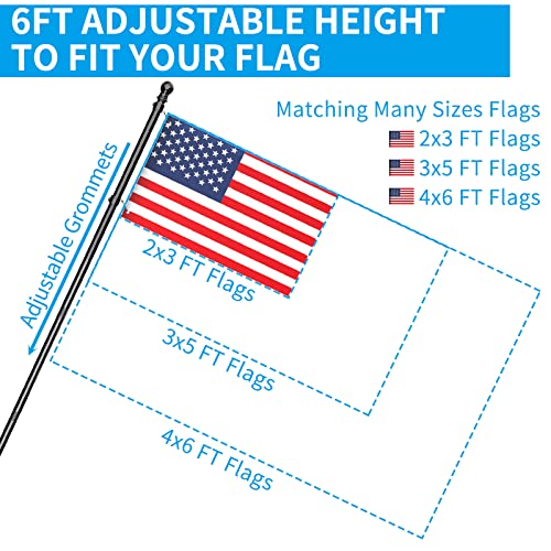 Zmtech B093GMLDY9 Flag Pole - Upgraded Bracket thumb #5