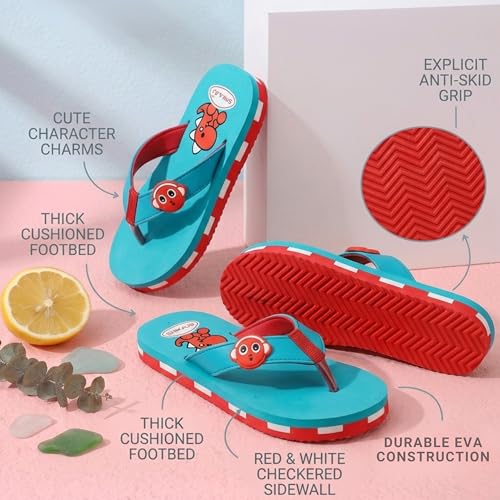 Image of Kids' Flip Flop Slippers, soft and Lightweight sole, Super Flexible, Comfortable & Arch Support, Durable Indoor and Outdoor Slippers
