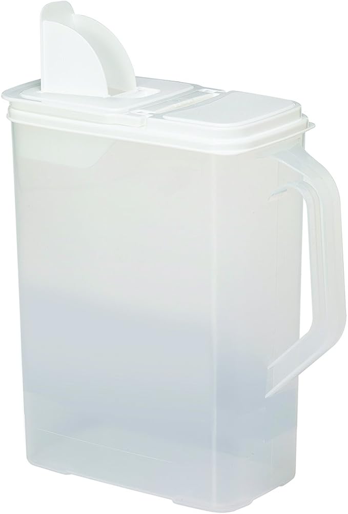 Buddeez 8 Quart Bulk Food Storage Container - Clear Pantry Organizer With White Lid