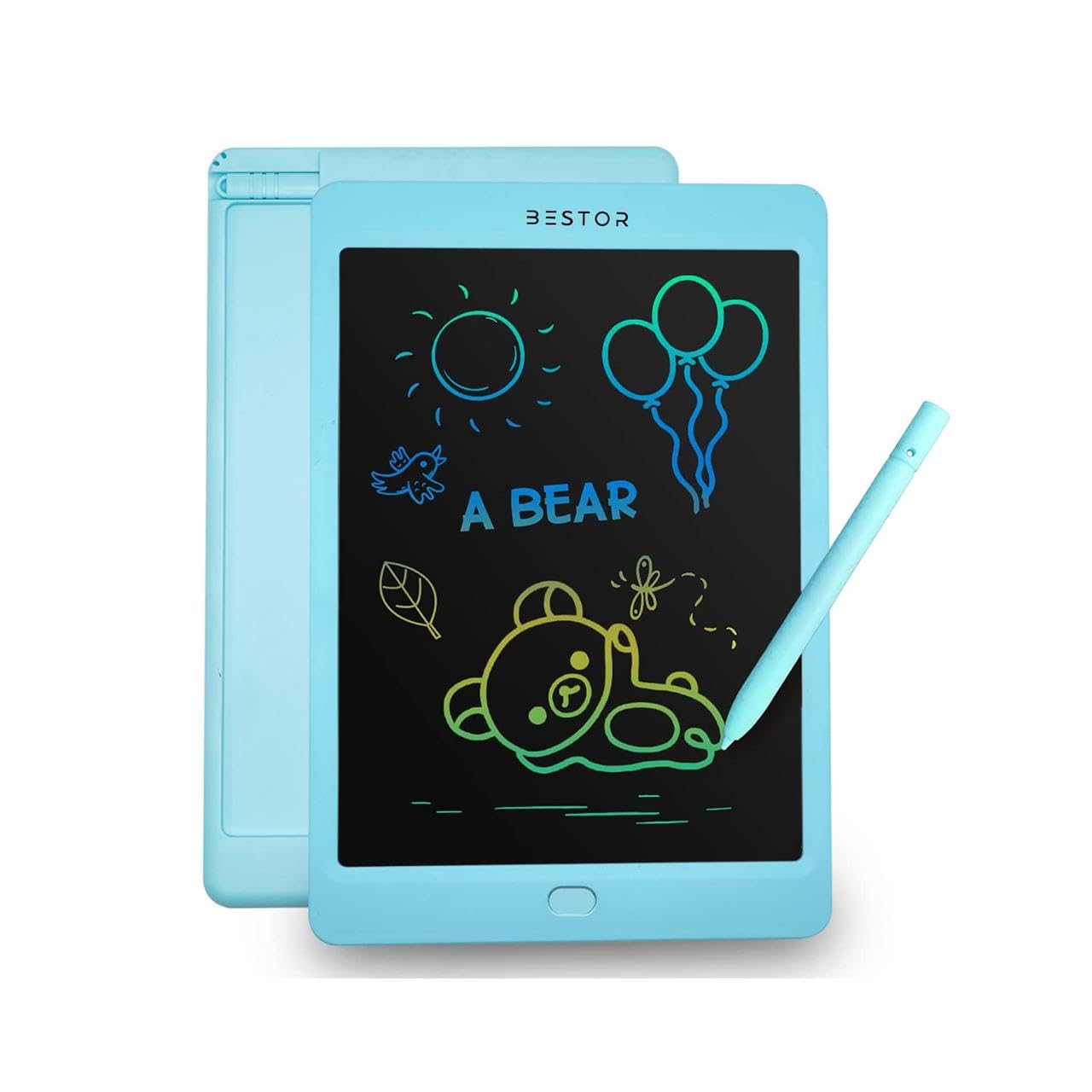 BESTOR LCD Writing Tablet 10 Inch, Colorful Doodle Board Drawing Pad for Kids, Drawing Board Writing Board Drawing Tablet, Educational Christmas Boys Toys Gifts for 3 4 5 6 Year Old Boys, Girls (Blue)