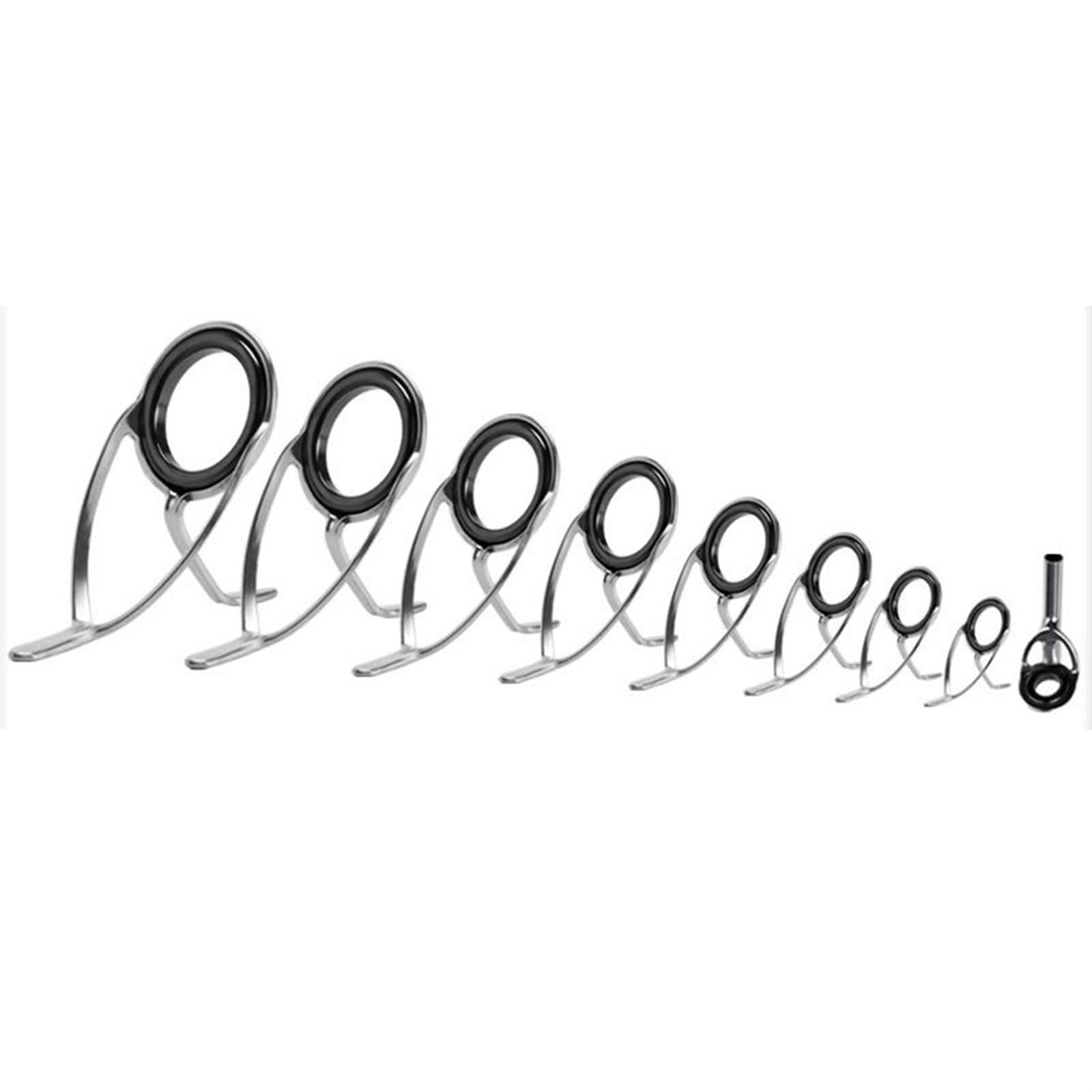 Kit Anelli Guida Per Canna Da Pesca - 7 Taglie In Acciaio Inox E Ceramica, 1.6-2.8mm, Per Riparazione