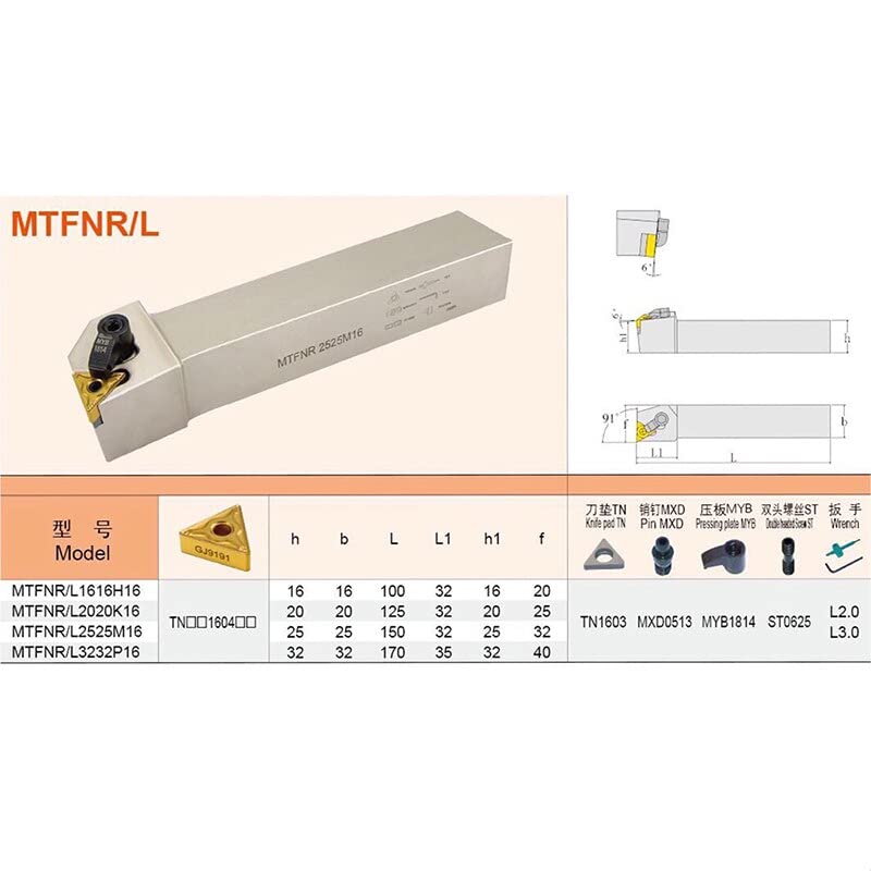 Portaherramientas para torno metálico MTFNR1616H16-R miniatura 4