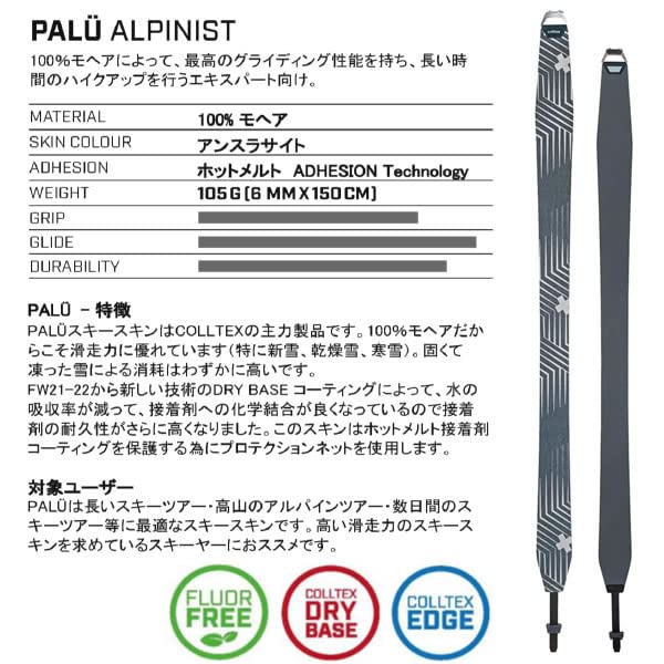 Amazon | colltex コールテックス スキーシール 22-23 PALU Cut-to