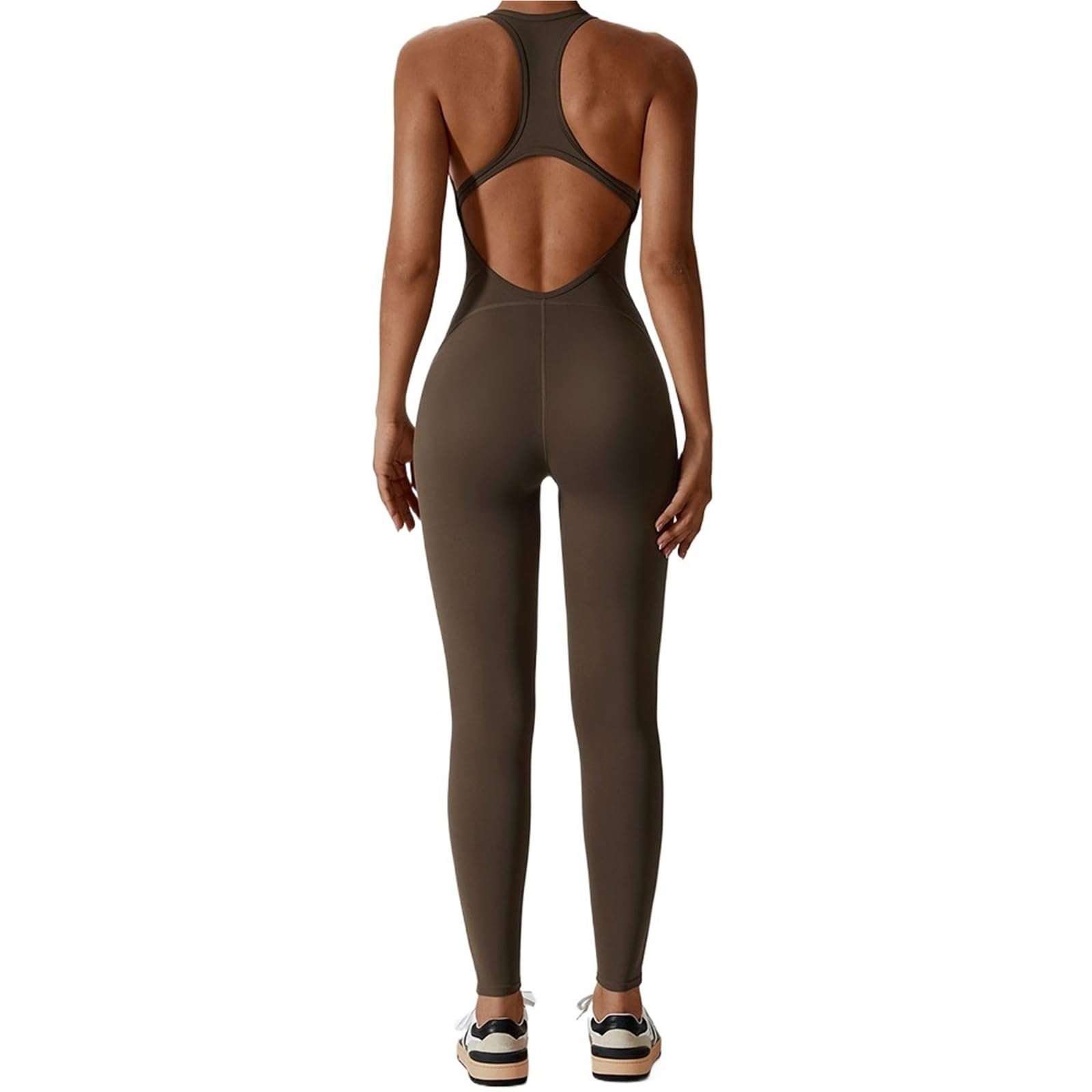 Mono de Yoga Conjunto de Mono sin Espalda, Deportivo for Mujer, una Pieza, Traje Yoga