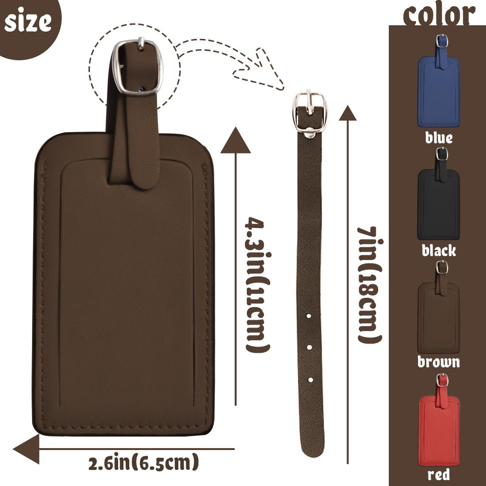 Identificatore Valigia Etichetta Bagaglio Personalizzabile 11x7cm | Spazio per Dati Personali, Cinturino Regolabile, Design a Doppio Strato
