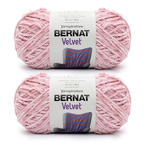 Image of Bernat Velvet Quiet Pink Yarn - Pack of 10.5oz /300g - Polyester - #5 Bulky - 315 Yards - Knitting & Crochet