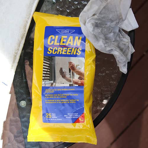 Ettore Clean Screens, 25 Wipes Per Pack, 1, Count #TOP2