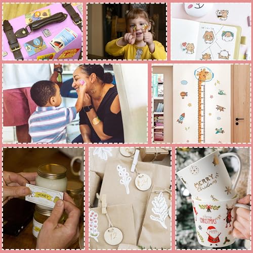 100 PCS Printable Vinyl Sticker Paper for inkjet printer & Laser Printer, Standard Letter Size 8.5"x11", Waterproof Sticker Paper Dries Quickly Vivid Colors, Matte White by RowinsyDD - Image 6