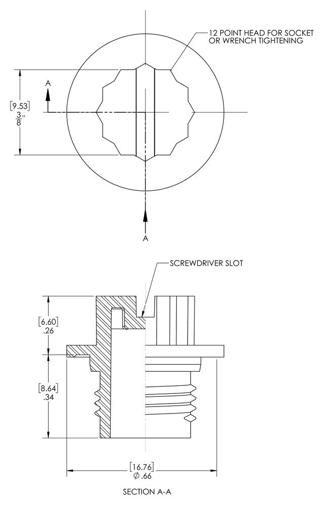 Caplugs RPO-104 – RPO Series – Threaded Plugs for SAE Straight Threaded Ports, 200 Pack, to Plug Thread Size 7/16-20", Protective Closures, High-Density Polyethylene (PE-HD), Red (99394736)