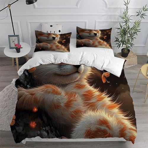 Housse de couette 260x220 microfibre infroissable renard - 6