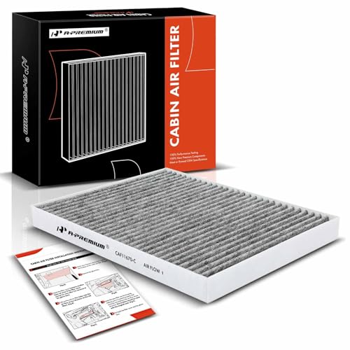 A-Premium Cabin Air Filter with Activated Carbon Compatible with Ford EcoSport 2018-2022, Fiesta 2011-2019, 1.0L 1.6L 2.0L, Replace# BE8Z19N619A