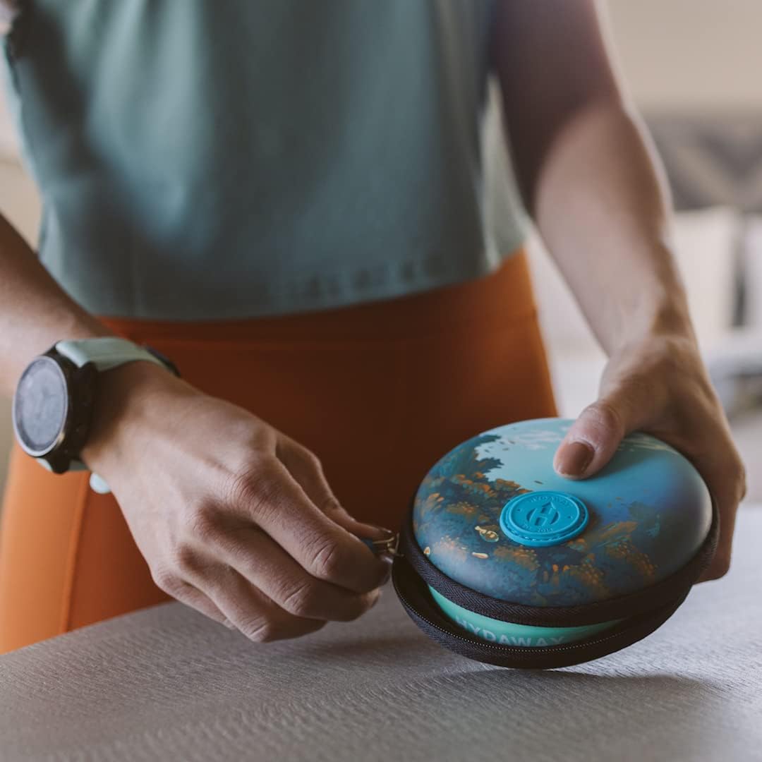 HYDAWAY Collapsible Water Bottle Travel Case - Store & Protect Bottles, Bowls & Folding Cups I Travel, Camping, Hiking & Festival Essentials, TSA Mini Accessory Bag for Air Travel with Carabiner Clip