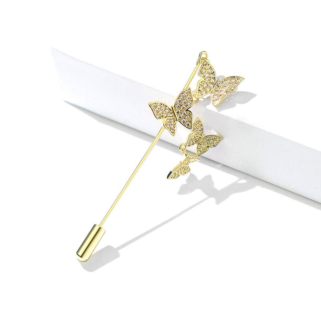 Brooches Pin Butterfly Brooch Female Pin-up Pin High-End Temperament Coat Cardigan Suit Fixed Clothes Hundred Matching Accessories Butterfly Pin Brooch