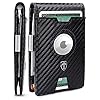 TRAVANDO AirTag Wallet Mens Wallet with Money Clip Air Tag Wallet Card Holder RFID Blocking Bifold Gifts for Men