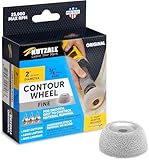 Kutzall Original Contour Wheel, 2 (50.8mm) Dia. X 3⁄8 (9.5mm) Bore, Fine - Wood Carving Die Grinder Accessory for Milwaukee, DeWalt, Bosch. Adapter Included. Abrasive Tungsen Carbide, CW200O230