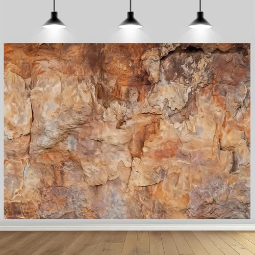 Fondo fotográfico textura piedra marrón 7x5 pies miniatura 2